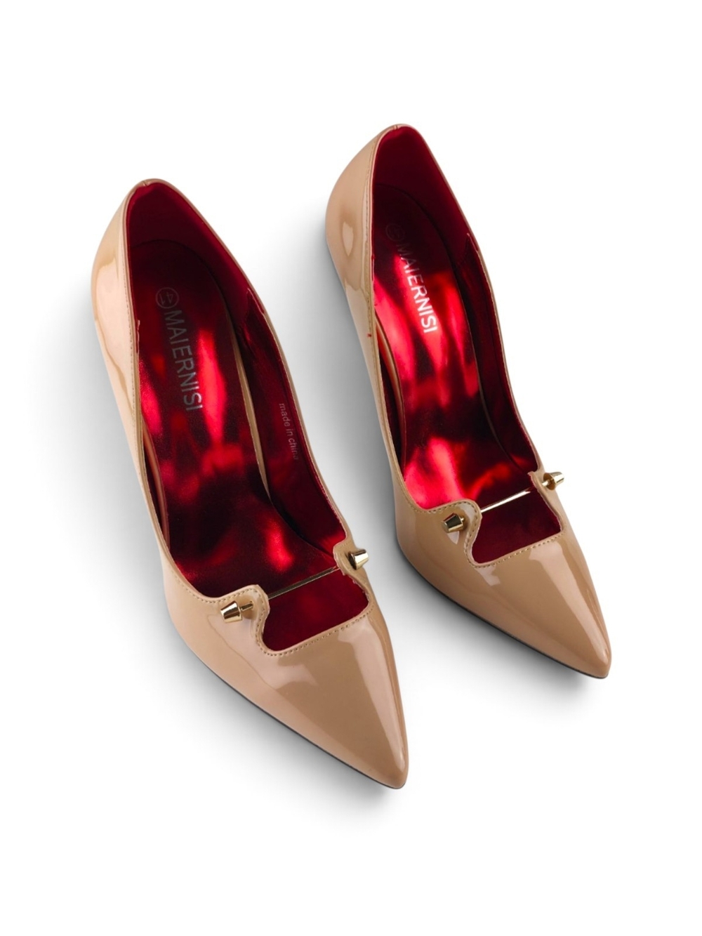 MAIERNISI Nude Patent Pointed Toe Pumps EU/CN 41 - Picture 2 of 4
